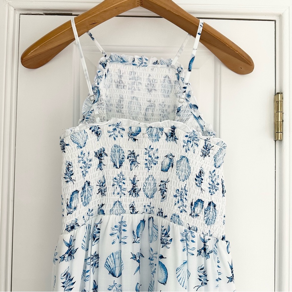Ann Taylor Blue Seashell Tile Dress - Picture 6 of 9
